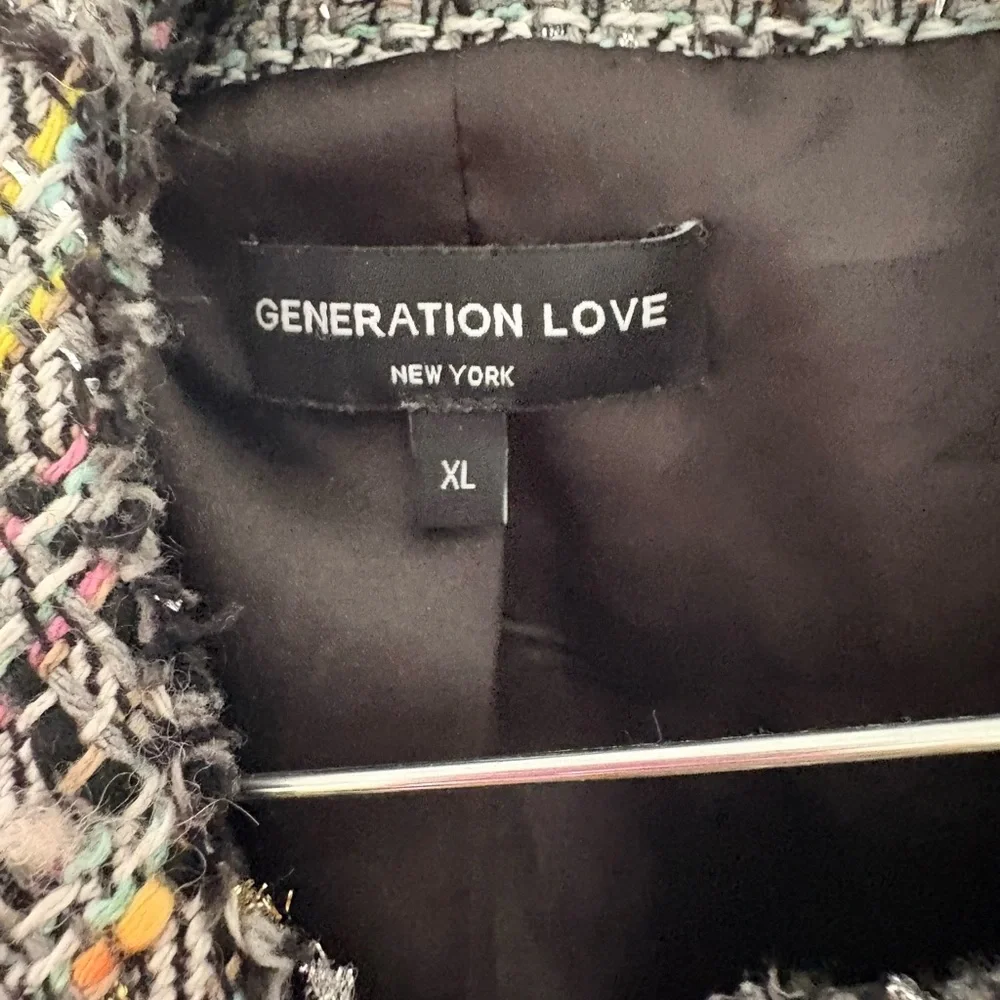 Generation Love Multicolor Tweed Blazer (XL)& Skirt Set (Size 12) - Picture 6 of 7